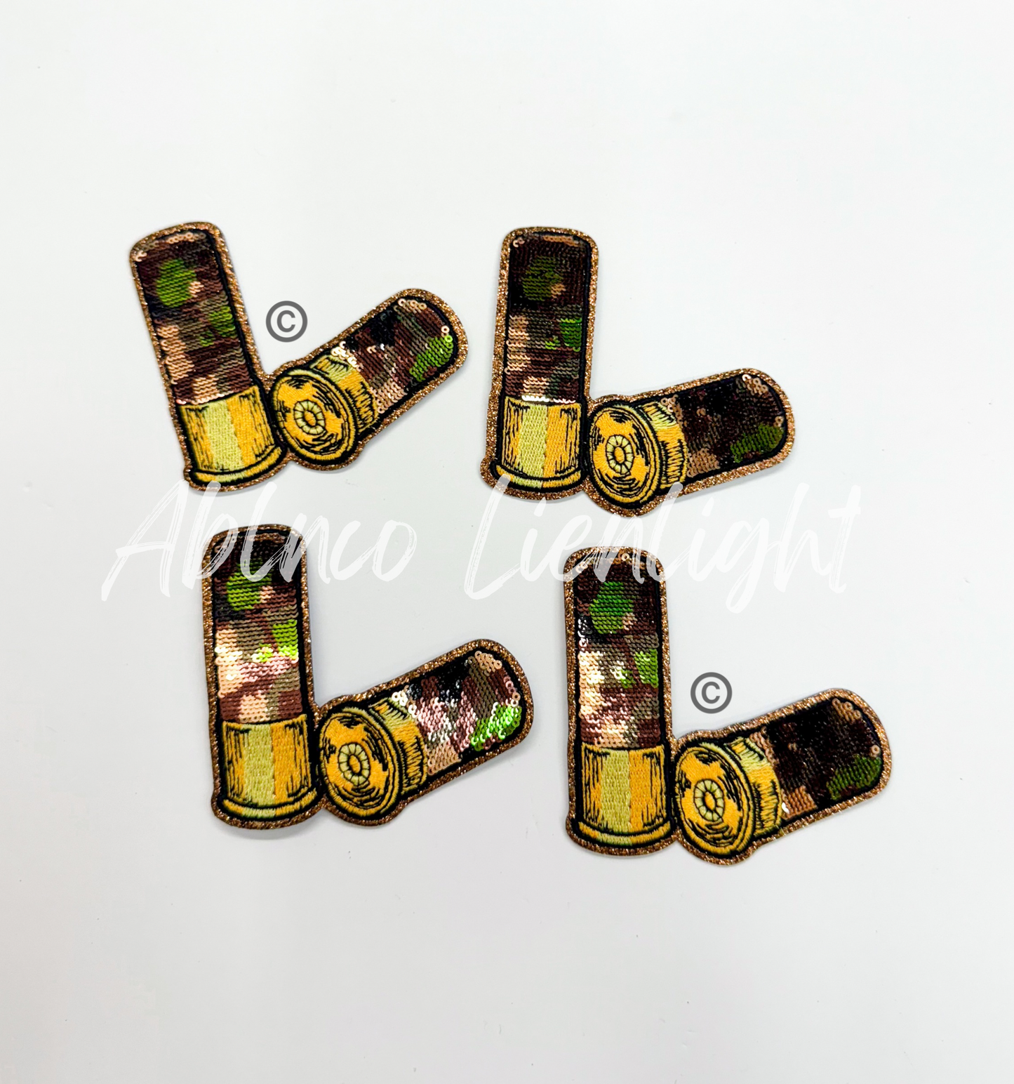 Small Shot Gun Shells Hunting Sequins Patch