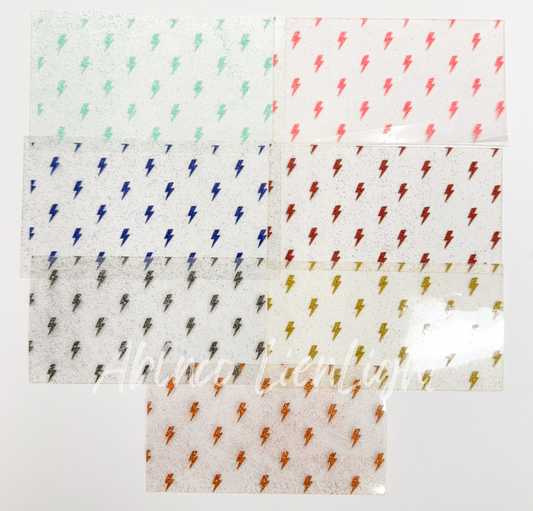 Lightning Bolts HTV Glitter Trucker Hat Background Transfer