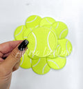 Tennis Ball Glitter Embroidery Patch