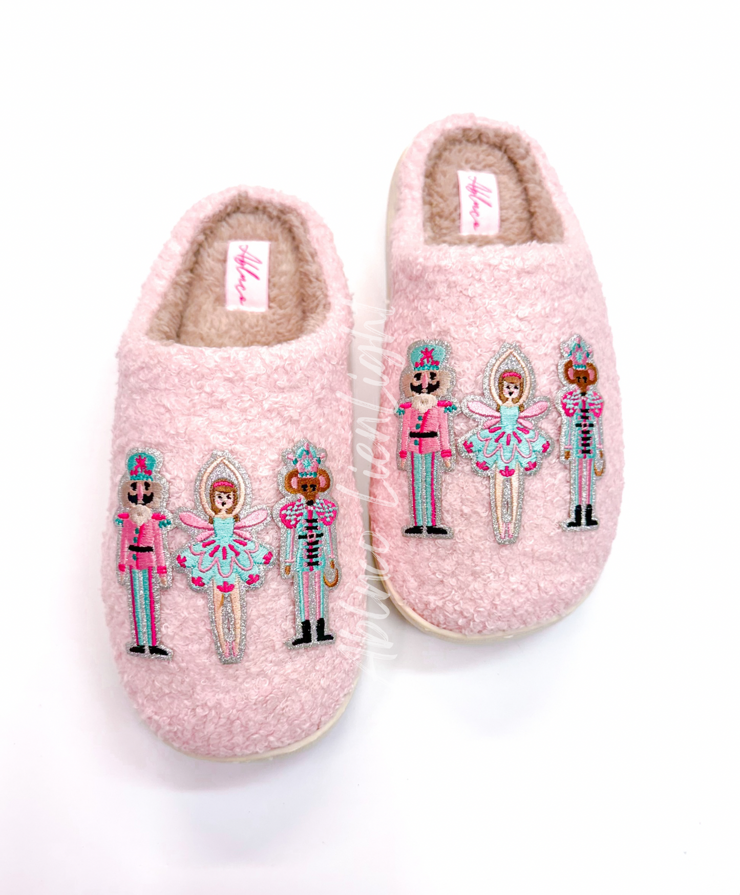 Custom Patch Solid Pink Slippers