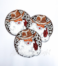 Western Cowboy Santa Christmas Sequin Patch - Large