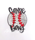 Baseball Game Day Sequin Patch - Large
