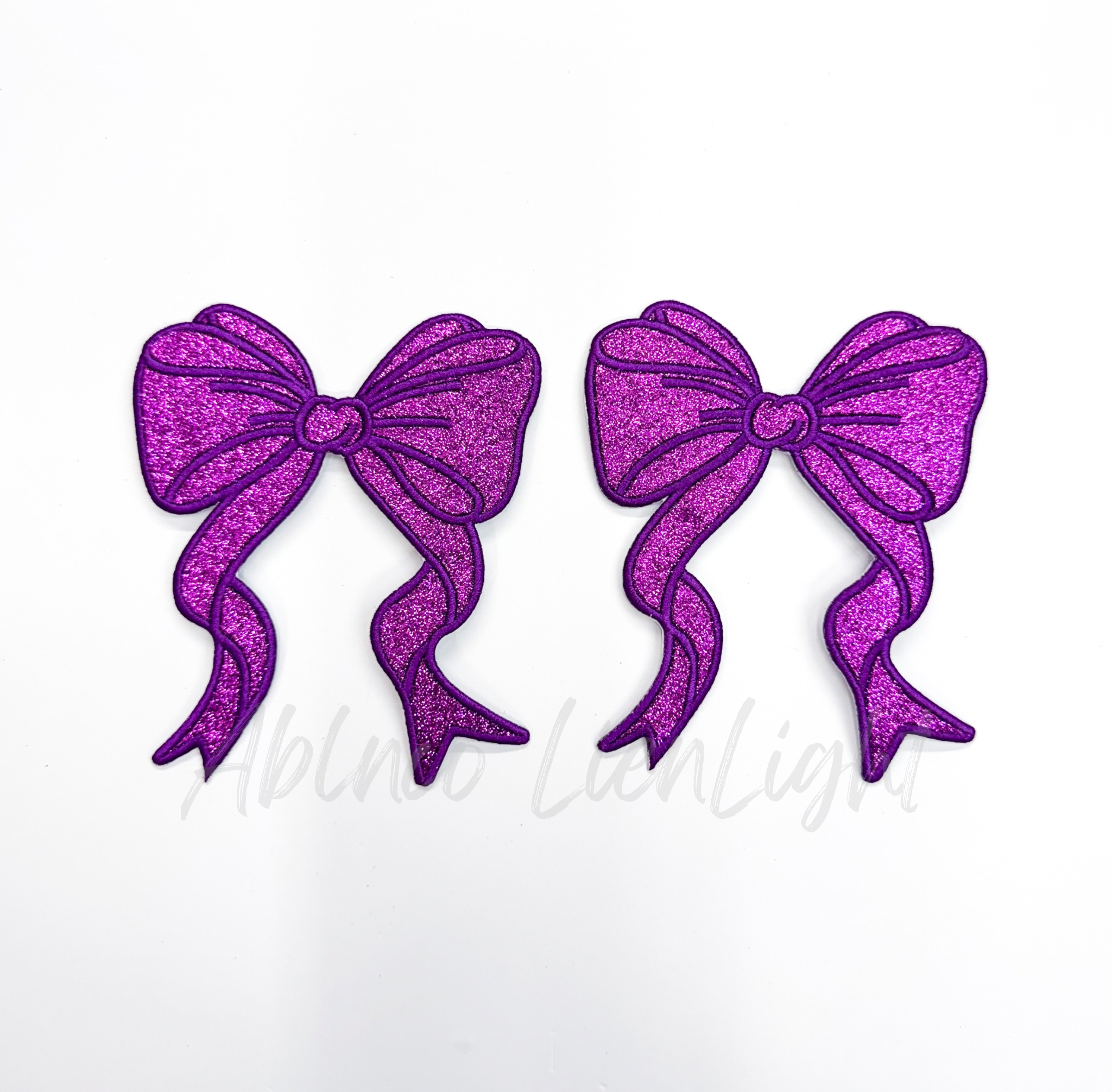 Side Bows Glitter Patch