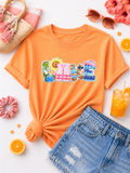 Lake Summer Sequin Patch Tshirt