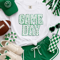 Green Polka Dots Game Day Sequin Patch Shirt
