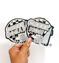 Silver Cheer Squad & Cheer Mom Glitter Embroidery Patch