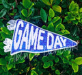 Royal Blue Game Day Pennant Flag Sequin Patch - Large