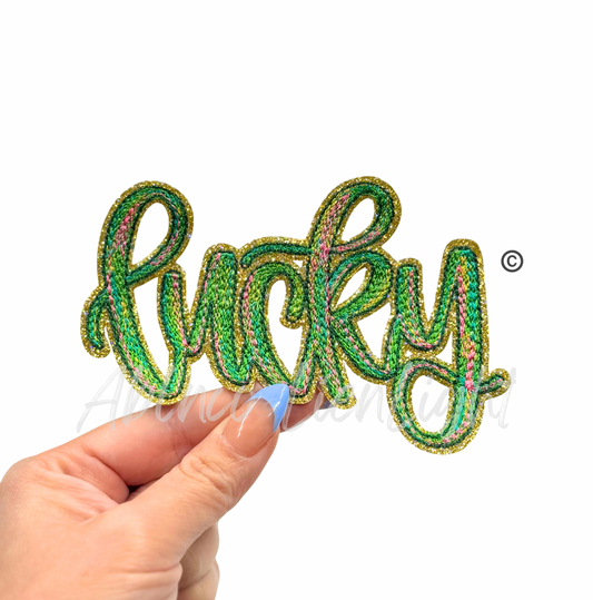 Lucky Ombre St Patricks Day Embroidery Patch - Small