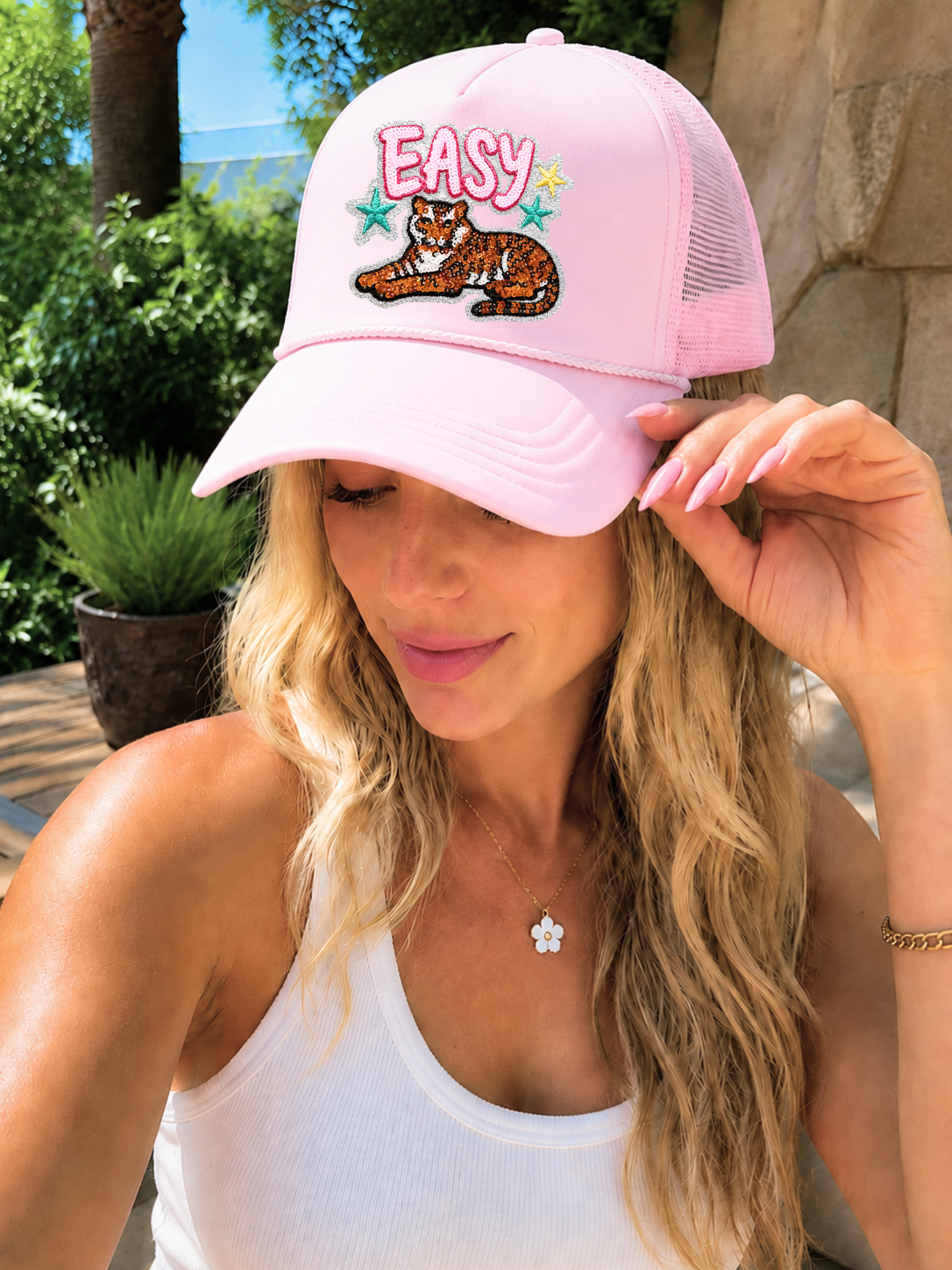 Easy Tiger Summer Sequin Patch Otto Trucker Hat