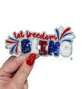 Let Freedom Bling 4th of July Sequin Patch - Small