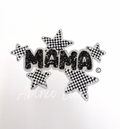 Mama Checkered Stars Sequin Patch - Large