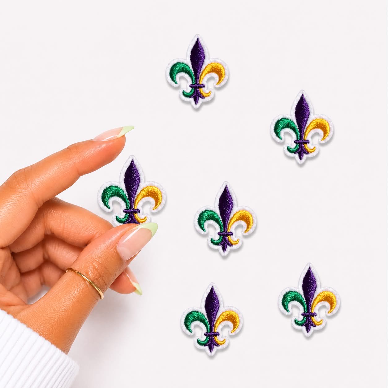 Mini Fleur De Lis Embroidered Patch
