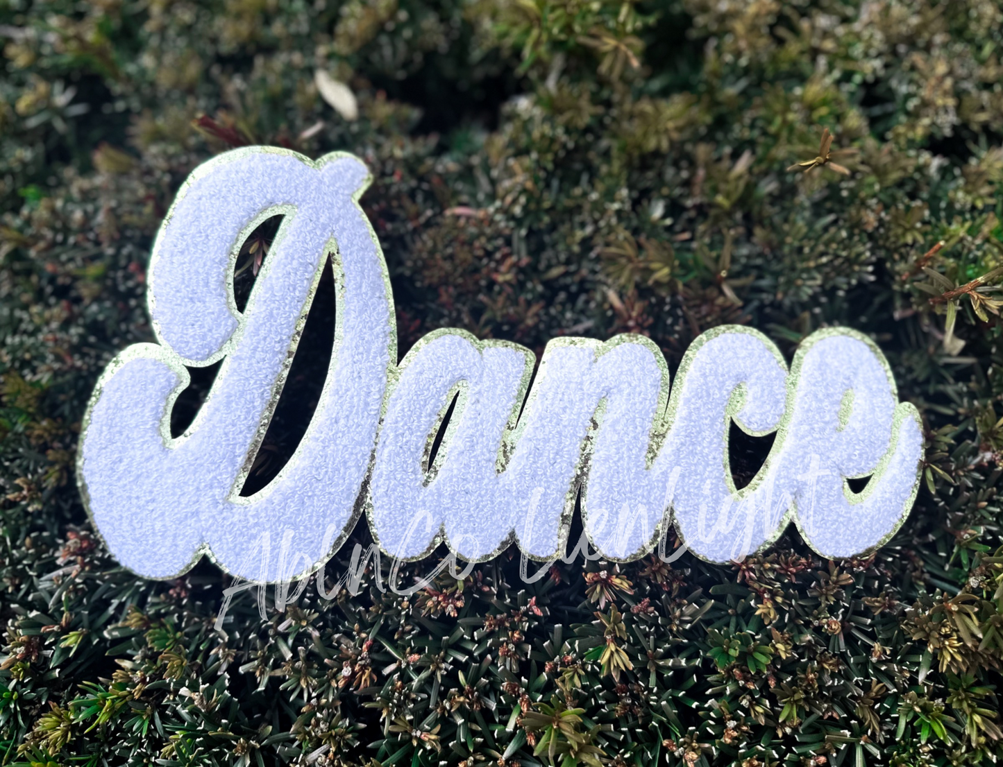 Dance Cursive Letter Chenille Patch