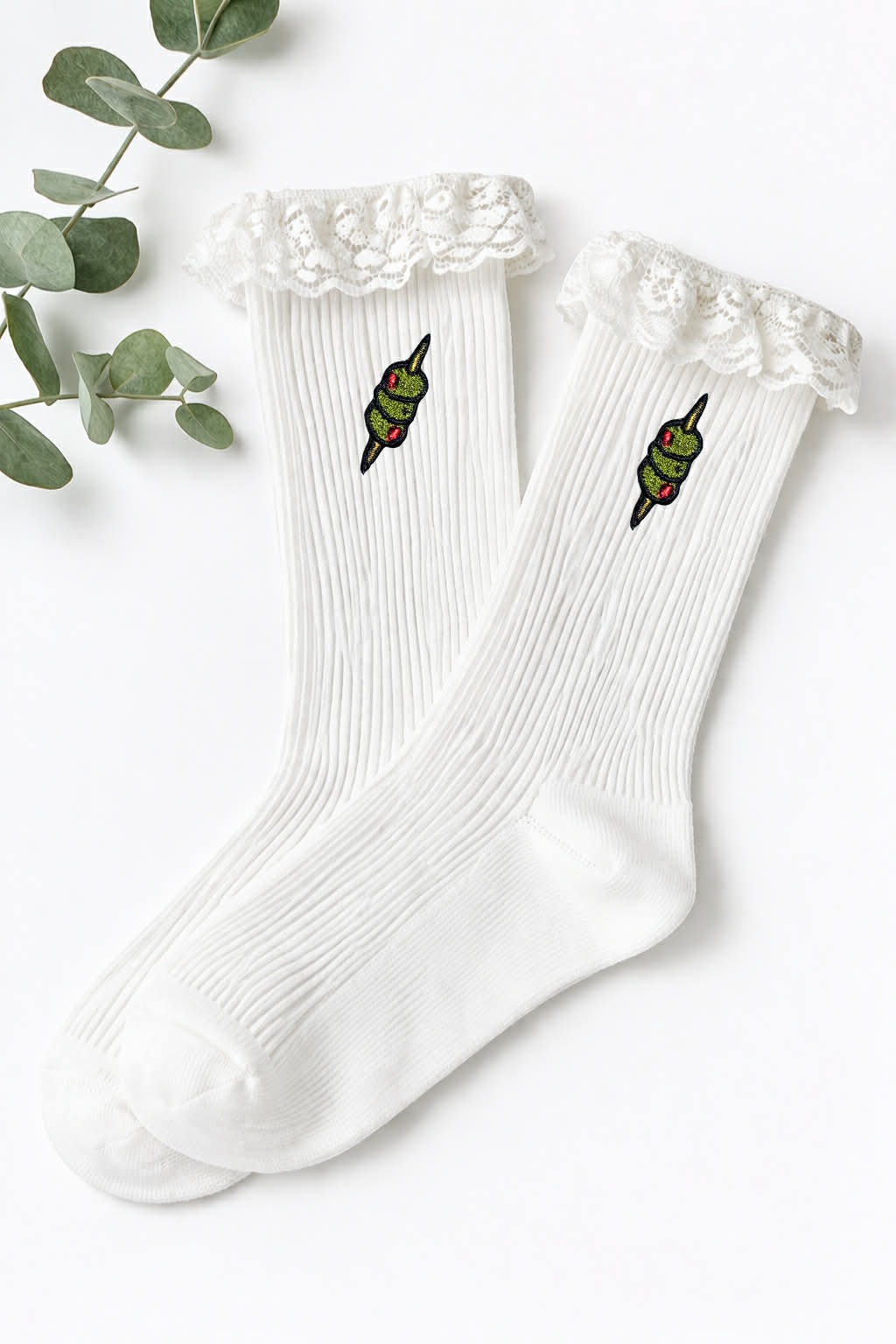 Mini Martini Olives Embroidered Patch
