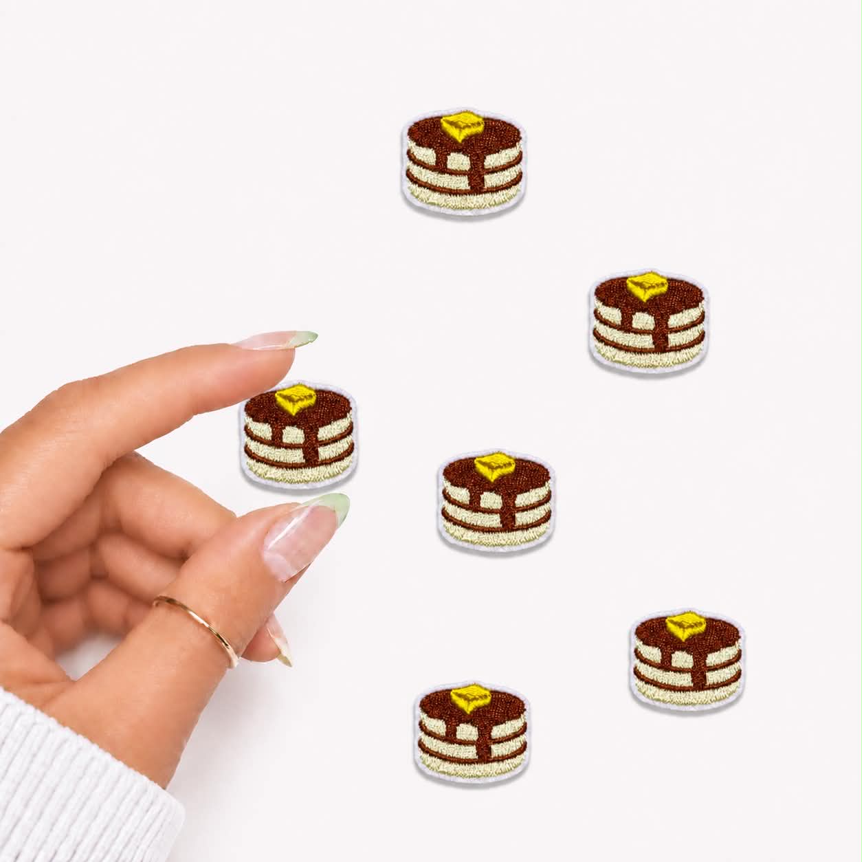 Mini Pancakes Embroidered Patch