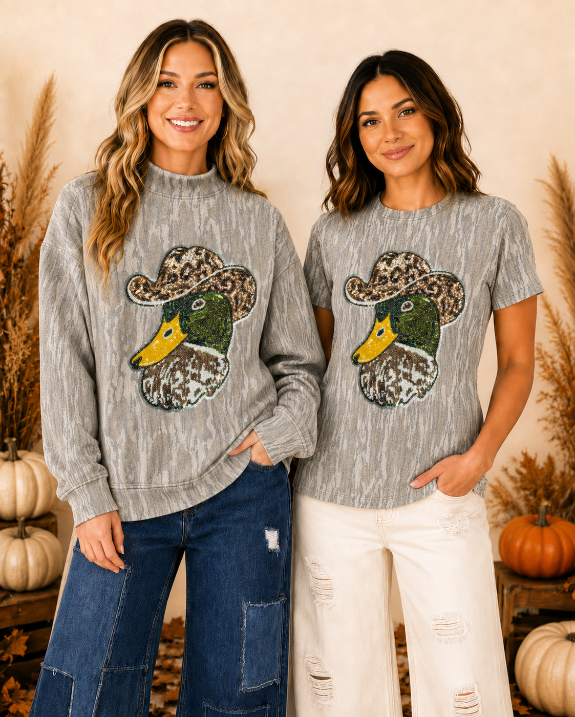 Great Outdoors Hunting Patch Mossy Oak Bottomland Mockneck Crew