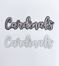 Cardinals Mascot Script Sequin Patch - Large