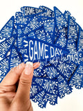 Royal Blue Game Day Pennant Flag Embroidery Patch