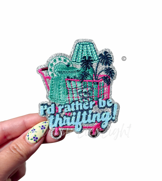 I’d Rather be Thrifting Sequins Patch - Small