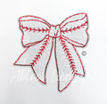 Baseball Bow Sequin Patch - Big