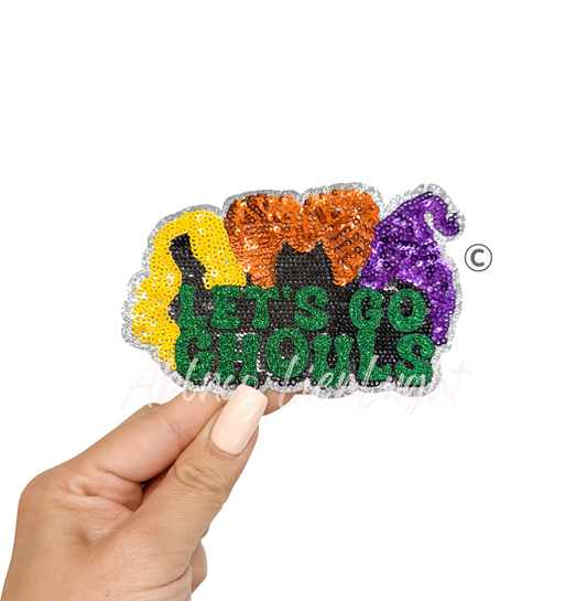 Let’s Go Ghouls Halloween Sequin Patch