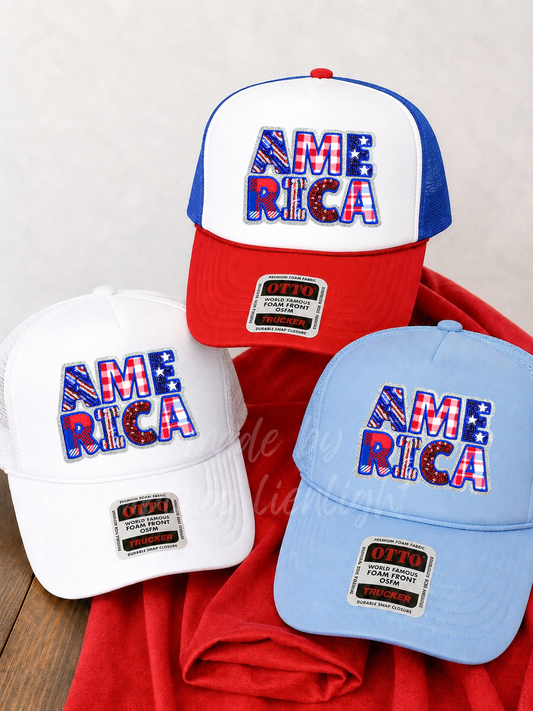 Sequin America 4th July Otto Trucker Hat
