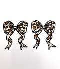 Cheetah Print Side Bows Chenille Patch
