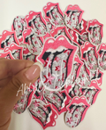 Star Tongue Retro Pink Embroidery Patch