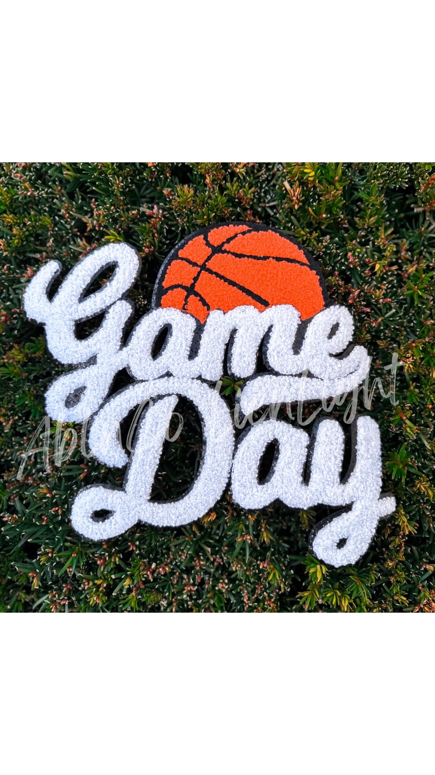 Basketball Game Day White Patch
