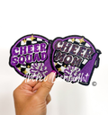 Purple Cheer Squad & Cheer Mom Glitter Embroidery Patch