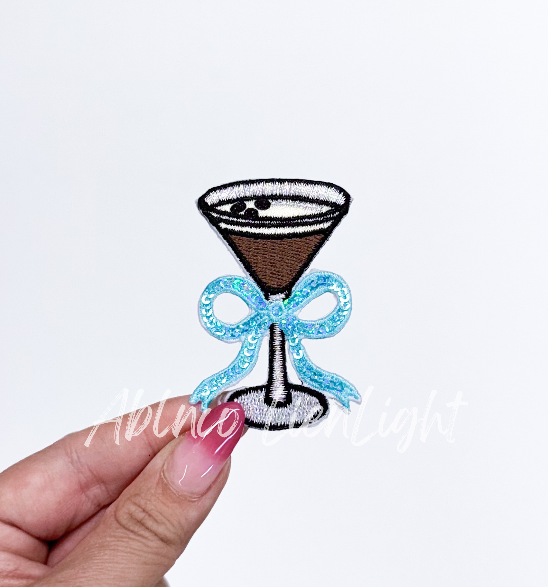 Espresso Martini Sequin Bow Patch