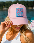 Boatin And Floatin Summer Embroidery Patch Otto Trucker Hat