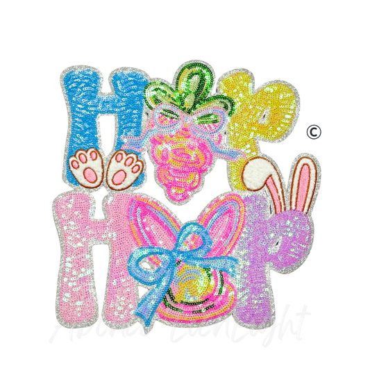 Hip Hop Easter Sequin Patch - Large