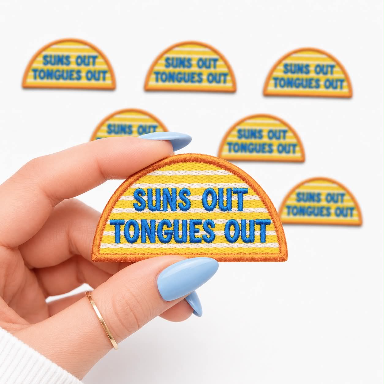 Suns Out Tongues Out Embroidered Dog Patch