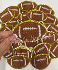 Football Chenille Glitter Patch