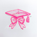 Pink Graduation Cap Bow Sequin Patch