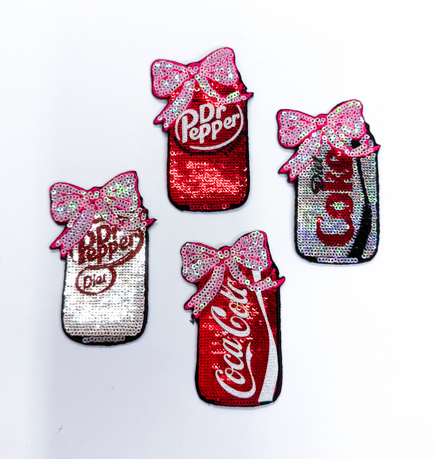 Small Dr Pepper Sequins Patch