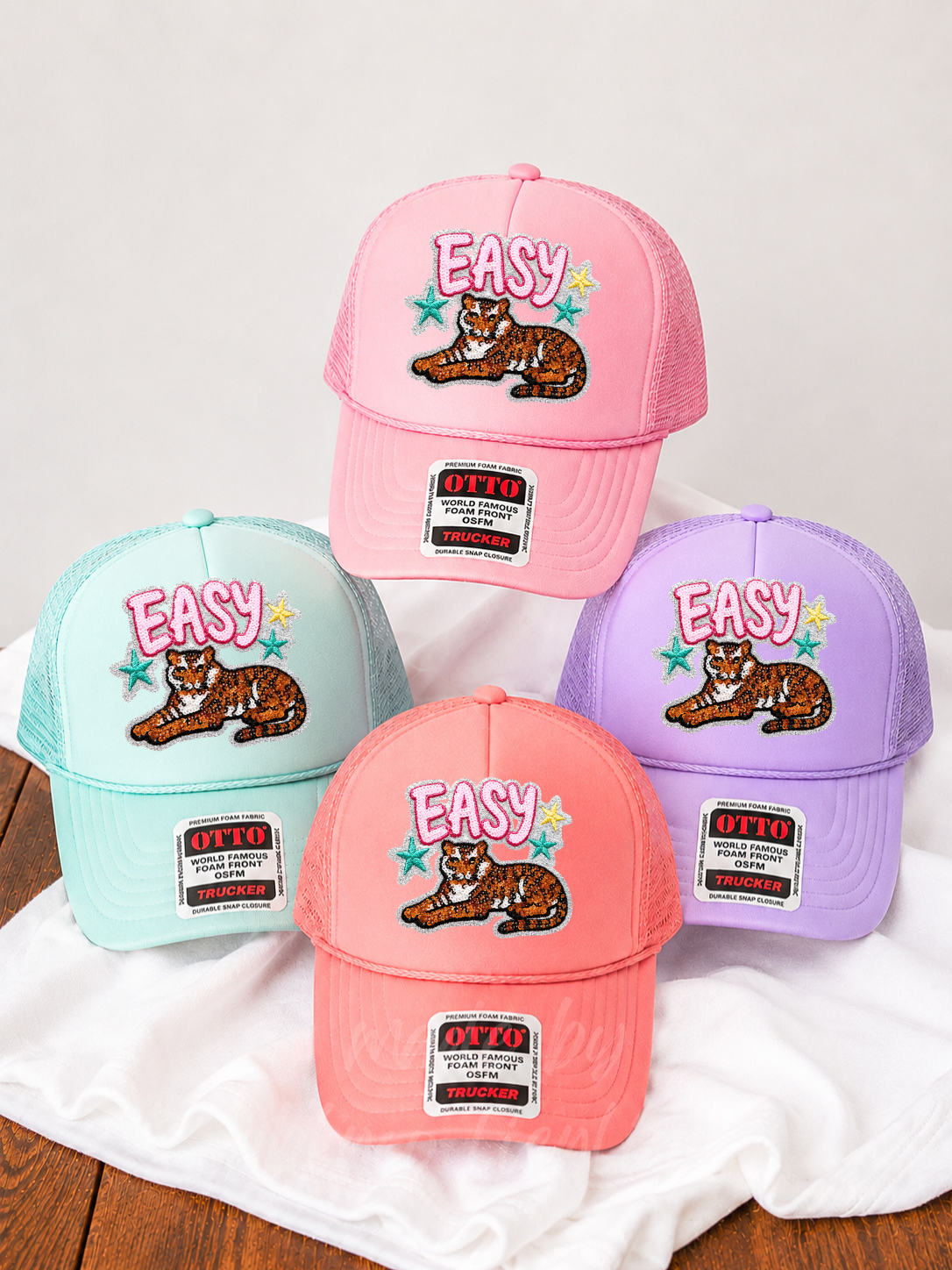 Easy Tiger Summer Sequin Patch Otto Trucker Hat