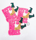 Lets Ho Girls Christmas Sequin Patch - Large