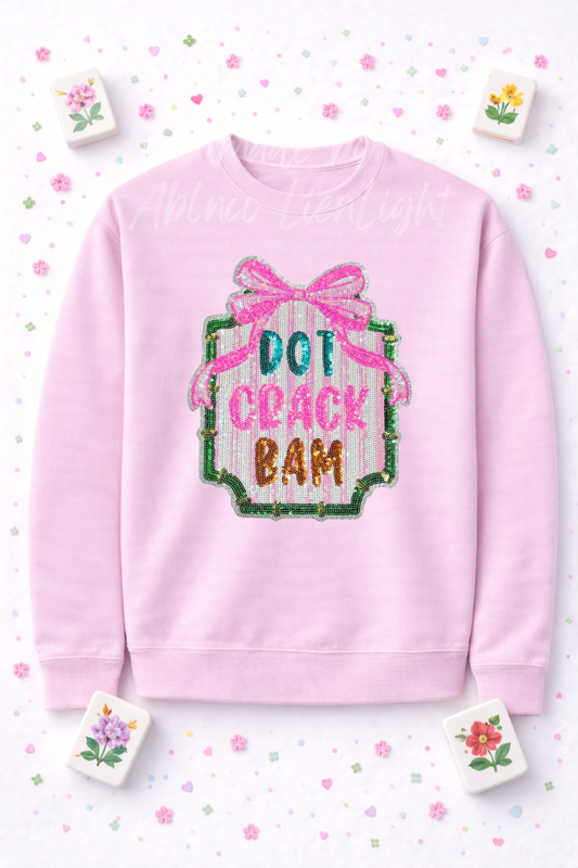 Dot Crack Bam Mahjong Sequin Sweatshirt