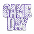 Purple Polka Dots Game Day Sequin Patch - Large