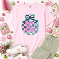 Deck the Halls Ornament Christmas Sequin Patch Tshirt