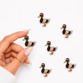 Mini Christmas Mallard Duck Embroidered Patch