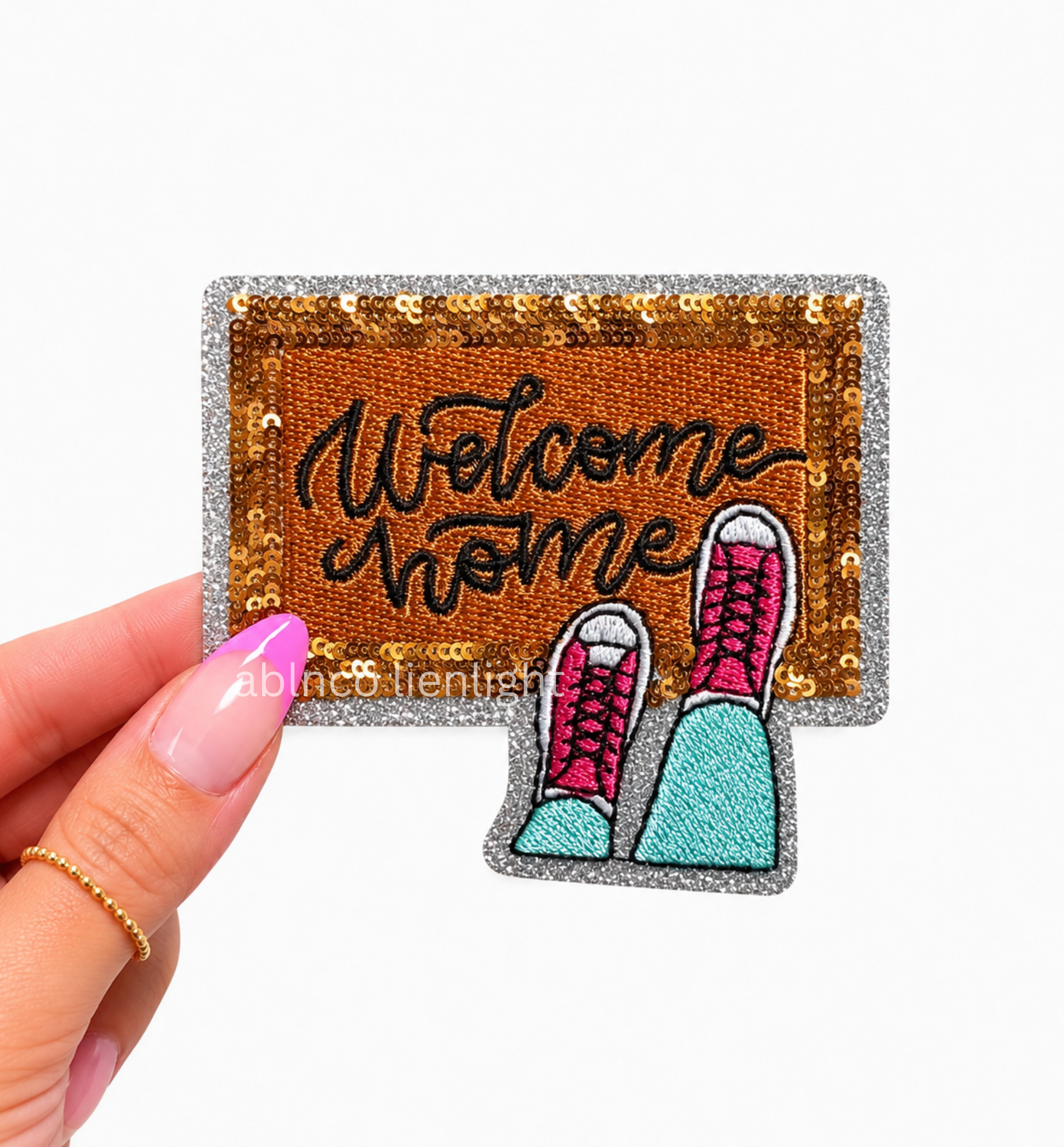 Welcome Home Sequin Patch  - Small