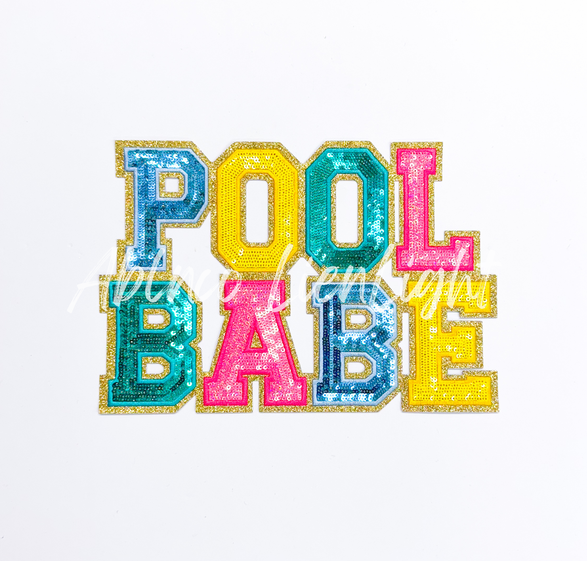 Pool Babe Summer Sequin Patch - Large
