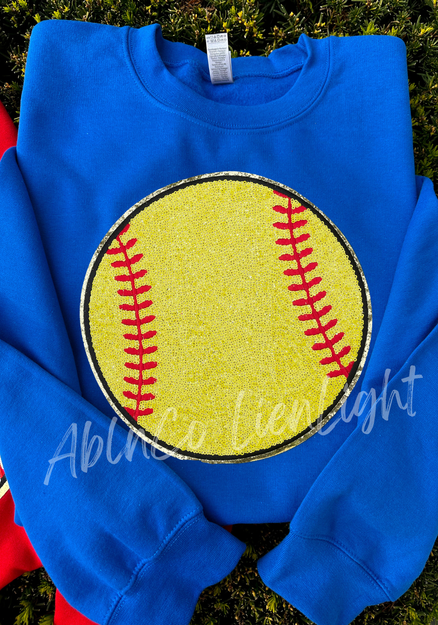 Softball Sequin Patch - Large