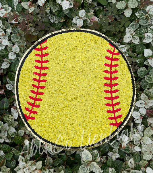 Big Softball Sequin Patch