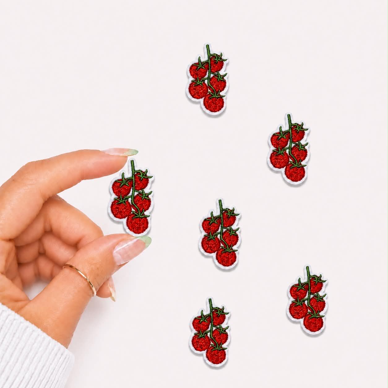 Mini Tomato Vine Embroidered Patch