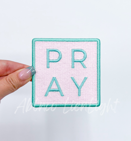 Pray Embroidery Patch