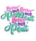 Better Not Pout Christmas Sequin Patch - Large